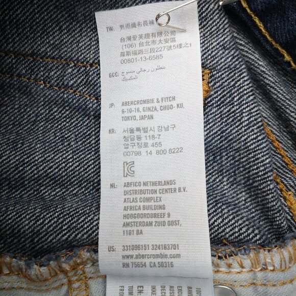 Hollister Men's Size 34/32 Dark Wash Straight Legs Blue Jeans - Picture 5 of 15